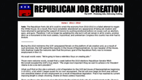What Republicanjobcreation.com website looked like in 2014 (10 years ago)