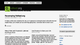 What Rafeed.org website looked like in 2014 (9 years ago)