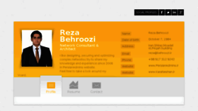 What Rezabehroozi.ir website looked like in 2014 (9 years ago)