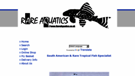 What Rareaquatics.co.uk website looked like in 2014 (9 years ago)