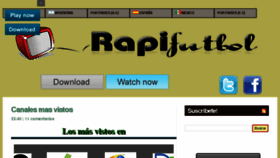 What Rapifutbol.com website looked like in 2014 (9 years ago)