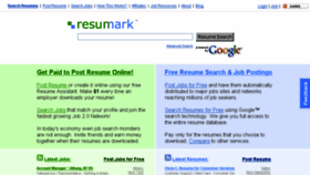 What Resumark.com website looked like in 2014 (9 years ago)