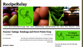 What Reciperelay.com website looked like in 2014 (9 years ago)