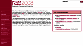 What Rae.ac.uk website looked like in 2014 (9 years ago)