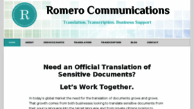 What Romerocomm.com website looked like in 2015 (9 years ago)