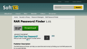 What Rar-password-finder.soft112.com website looked like in 2015 (9 years ago)