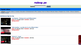 What Redwap.pw website looked like in 2015 (9 years ago)