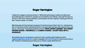 What Rogerharrington.com website looked like in 2015 (9 years ago)