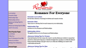 What Romanceforeveryone.com website looked like in 2015 (9 years ago)