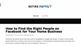 What Retiremyfamily.com website looked like in 2015 (9 years ago)