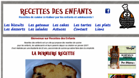 What Recettesenfants.com website looked like in 2015 (8 years ago)