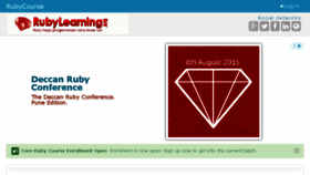 What Rubylearning.org website looked like in 2015 (10 years ago)