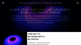 What Researchgoddess.com website looked like in 2015 (10 years ago)