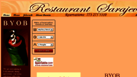 What Restaurantsarajevo.com website looked like in 2015 (8 years ago)