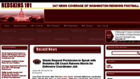 What Redskins101.com website looked like in 2015 (8 years ago)