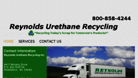 What Reynoldsurethanerecycling.com website looked like in 2015 (8 years ago)