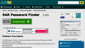 What Rar-password-finder.soft112.com website looked like in 2015 (8 years ago)