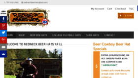 What Redneckbeerhats.com website looked like in 2015 (8 years ago)