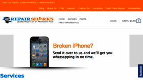 What Repairsharks.com website looked like in 2015 (8 years ago)