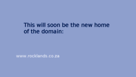 What Rocklands.co.za website looked like in 2015 (8 years ago)