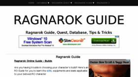 What Ragnarok-guide.com website looked like in 2015 (8 years ago)