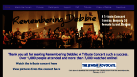 What Rememberingdebbie.com website looked like in 2015 (8 years ago)