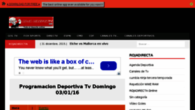 What Rojadirectatv.me website looked like in 2016 (8 years ago)