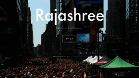 What Rajashree.com website looked like in 2016 (8 years ago)