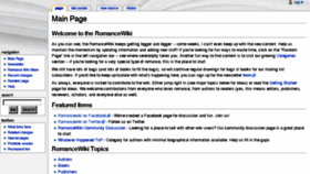 What Romancewiki.com website looked like in 2016 (8 years ago)