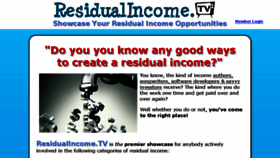What Residualincome.tv website looked like in 2016 (8 years ago)