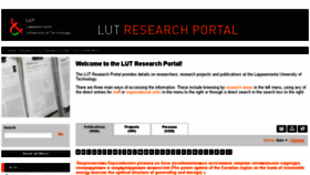 What Research.lut.fi website looked like in 2016 (8 years ago)
