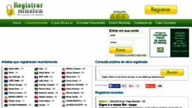 What Registrarmusica.com.br website looked like in 2016 (8 years ago)