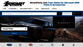 What Ricartparts.com website looked like in 2016 (8 years ago)