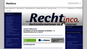 What Rechtinco.de website looked like in 2016 (8 years ago)