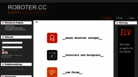What Roboter.cc website looked like in 2016 (9 years ago)