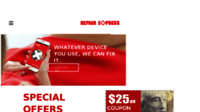 What Repairexpress.com website looked like in 2016 (8 years ago)