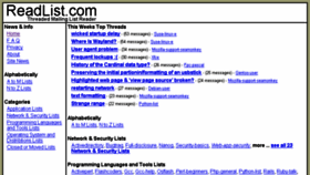 What Readlist.com website looked like in 2016 (8 years ago)