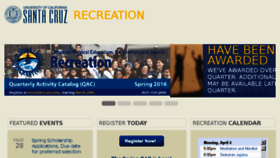 What Recreation.ucsc.edu website looked like in 2016 (8 years ago)