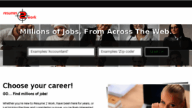 What Resumes2work.com website looked like in 2016 (8 years ago)