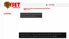 What Ryset.com website looked like in 2016 (8 years ago)