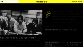What Rock.genius.com website looked like in 2016 (8 years ago)