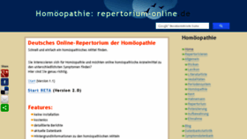 What Repertorium-online.de website looked like in 2016 (8 years ago)