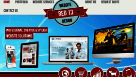 What Red13websitedesign.co.uk website looked like in 2016 (8 years ago)