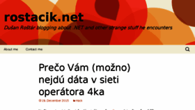 What Rostacik.net website looked like in 2016 (8 years ago)