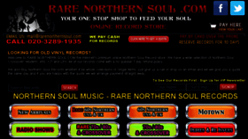 What Rarenorthernsoul.com website looked like in 2016 (8 years ago)