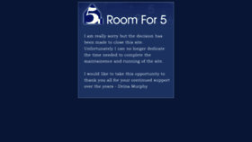 What Roomfor5.co.uk website looked like in 2016 (8 years ago)