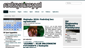 What Radzyniacy.pl website looked like in 2016 (8 years ago)