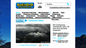 What Radiobeo.ch website looked like in 2016 (8 years ago)