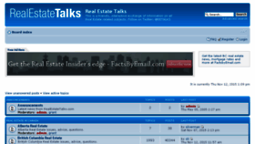 What Realestatetalks.com website looked like in 2016 (8 years ago)