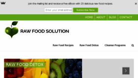 What Rawfoodsolution.com website looked like in 2016 (8 years ago)